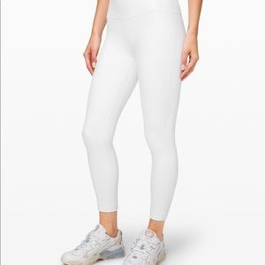 White LuluLemon Align leggings